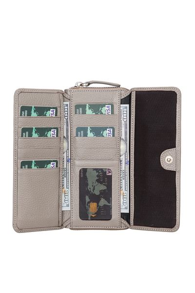 PLM Tiago Leather Women's Wallet Fl06 Mink