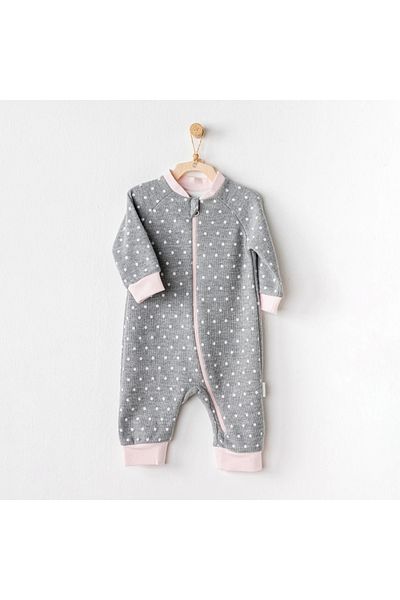 andywawa Ac24386 Meow Baby - Gray Jumpsuit