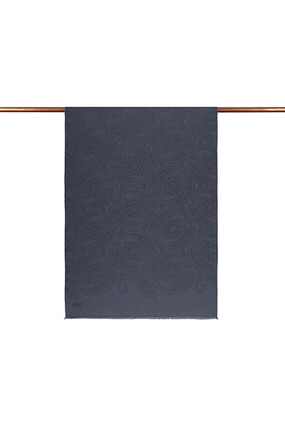 ipekevi Four Seasons Silver Blue Patterned Shawl