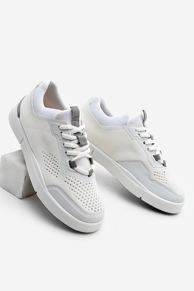 Marjin Women's Sneaker Knitted Knitwear Running and Walking Sports Shoes Norge White