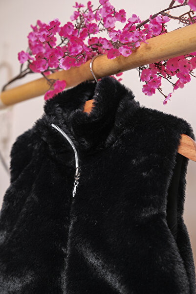 Pina Kids Girl's Zippered Pelusoğlu Vest - Ylk.2533
