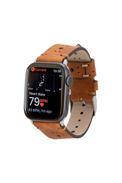 PLM Apple Watch Uyumlu Deri Kordon 42-44-45mm TN11 Taba