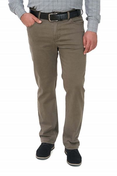 Realize Realize straight-pocket casual pants, ash brown