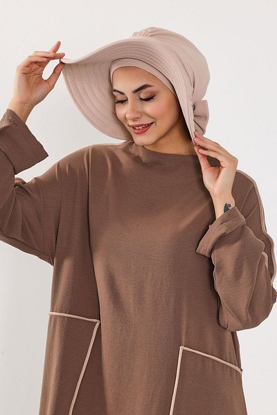 Aisha's Design Removable Aerobin Hat Bonnet Turban with Bow on the Back, S-4A