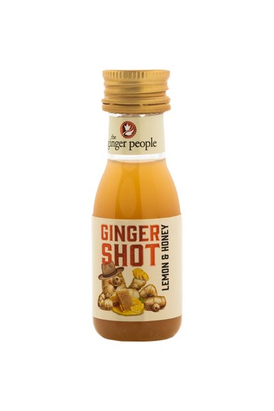 The Ginger People جرعة زنجبيل مع ليمون وعسل جانبي 16 قطعة 30 مل لكل منها 100% طبيعي