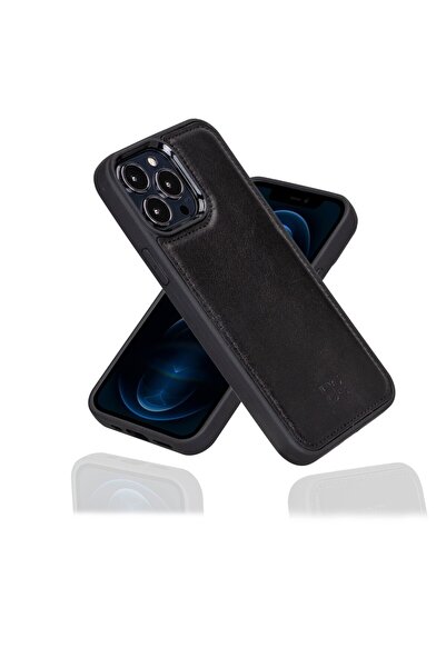 Bouletta Apple iPhone 13 Pro Max Uyumlu Deri Arka Kapak RST1