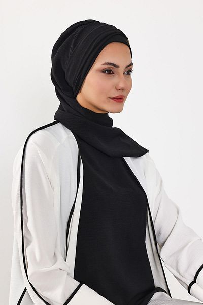 Aisha's Design Aerobin Fabric Ready Turban with Gold Accessories, Ht-11A