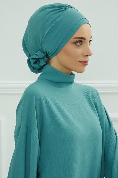 Aisha's Design Aerobin Fabric Ready-Made Turban, Ht-92, Mint Green