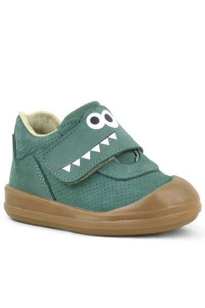 Rakerplus Dino Genuine Leather Green High Top Baby Shoes