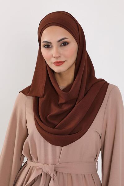 Aisha's Design Σάλι Aerobin με πλισέ σχέδιο, CPS-93, καφέ