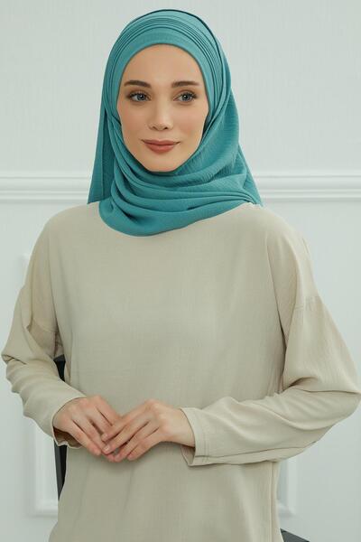 Aisha's Design Pleated Design Aerobin Shawl, Cps-90, Mint Green