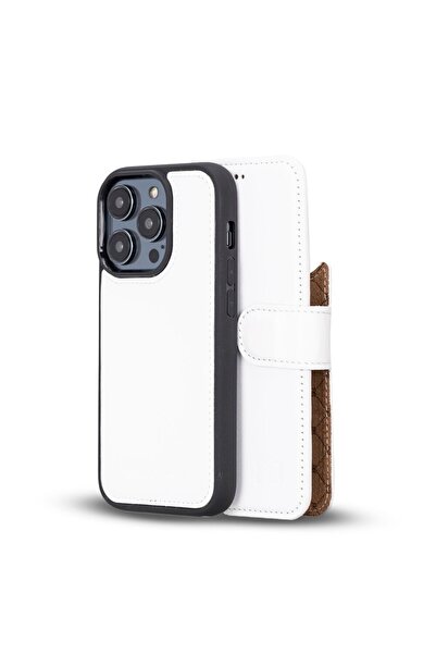Bouletta Apple iPhone 14 Pro Uyumlu Deri Cüzdanlı Kılıf MWWN F3