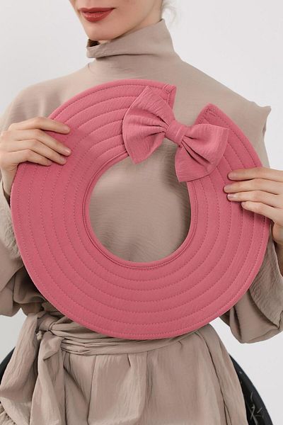 Aisha's Design Removable Aerobin Hat Bonnet Turban with Bow on the Back, S-4A