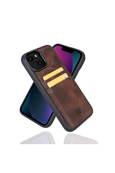 Bouletta iPhone 14 Uyumlu Deri Arka Kapak FXCP TN3