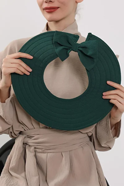 Aisha's Design Removable Aerobin Hat Bonnet Turban with Bow on the Back, S-4A
