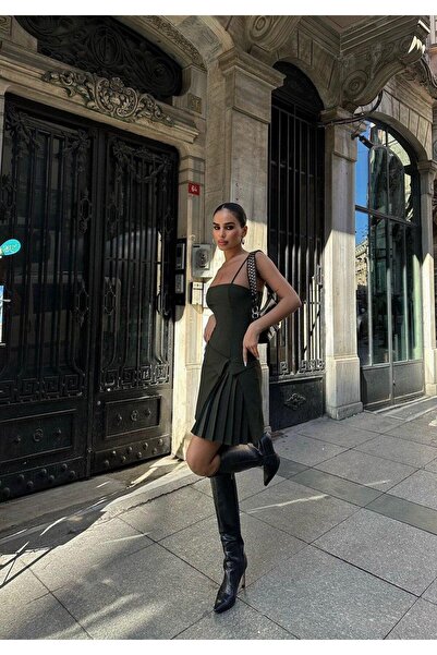 voilaromania Γυναικείο σύνολο με τοπ και πλισέ φούστα