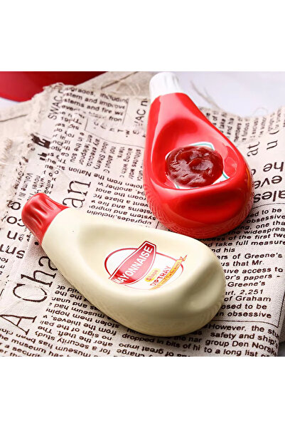 ARVALE 3 Types of Ceramic Sauce Bowls | Ketchup, Mayonnaise and Mustard Model