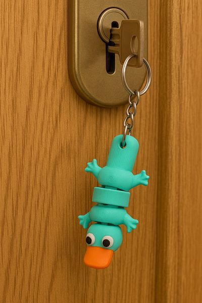 NBShop Ornithorncap Keychain – Cute Keychain & Bag Accessory with Movable Body