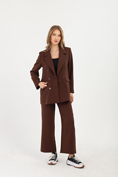 kear bunner Koyu Kahve Oversize Blazer Ceket