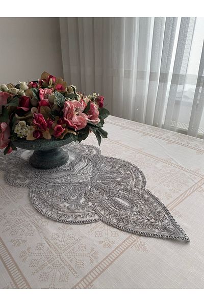Lavanderi French Lace One-Piece Runner, Table & Coffee Table Cover, Dowery Runner