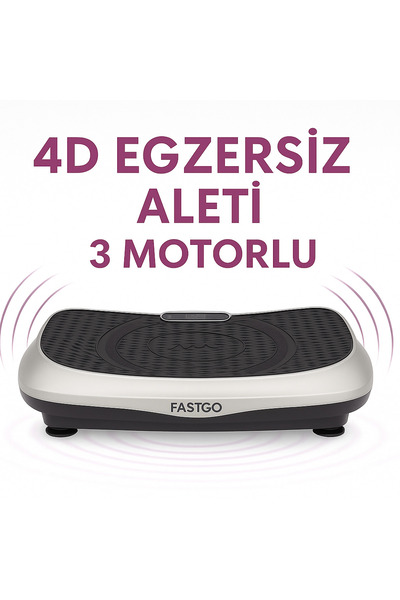 FASTGO Bluetooth lu 3 Motorlu Titreşimli Tüm Vücut Egzersizi Spor Aleti 4D Eg...