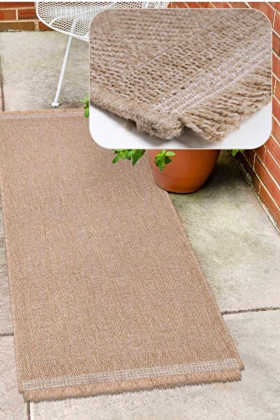 Washable Sisal Jute Woven Wicker Rug Tasseled Beige Coffee Kitchen Balcony Garden Terrace