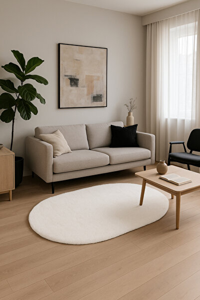 KEVLİNE SOFT DECOR Kaymaz Taban Peluş Halı Dekoratif Koridor Salon Çocuk Odas...