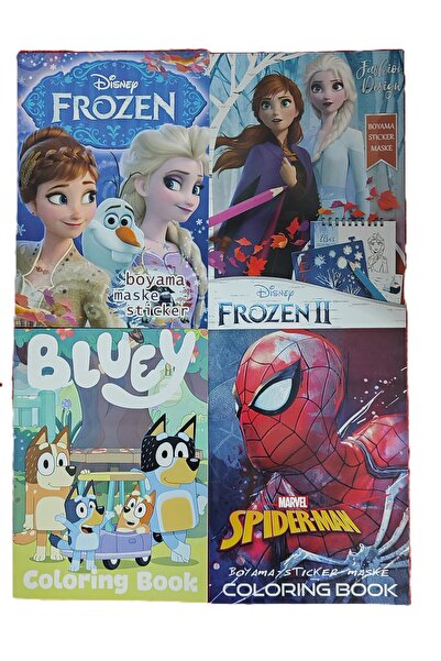bundle island 4 Pcs Sticker Character Figure Coloring Book Gy411097