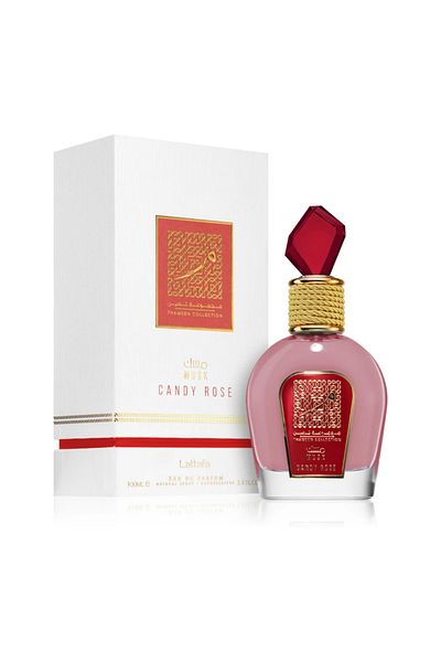 lattafa Musk Candy Rose Thameen Collection Eau de Parfum Spray for Women, 3.4 Ounce