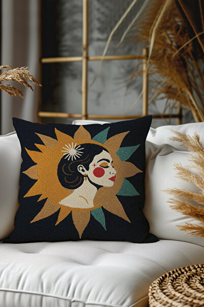 Belle Benoit Набір декоративних чохлів для подушок з вишитим візерунком, двостороннім принтом, блискавкою – богемський стиль