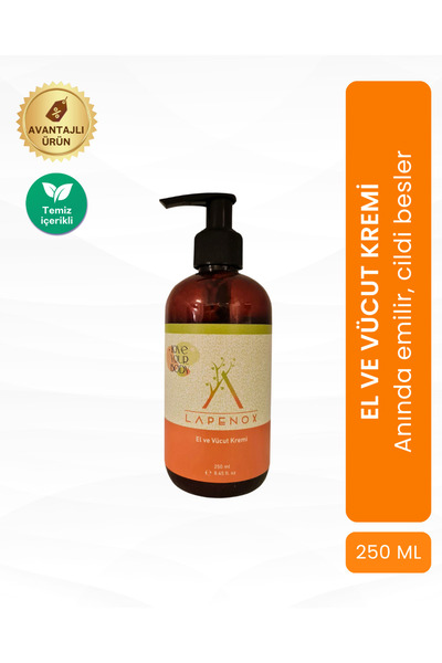 LAPENOX Gün Boyu Nemlendirme Sağlayan Temiz Içerikli El Ve Vücut Kremi