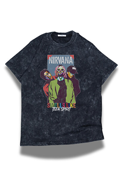 Fuddy Moda Tricou supradimensionat unisex Nirvana Smells Like - Tricou Rock-M...