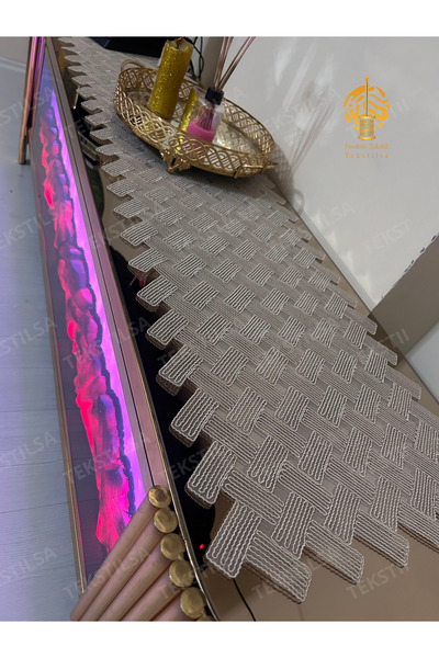 Tekstilsa Runner Living Room Masă de cafea Set cârpă de masă 5 buc