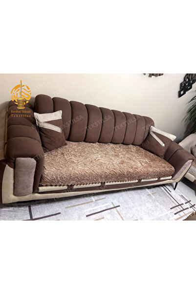 Tekstilsa Sponge Sofa Cover 210*170 cm 1 Piece Jacquard New Fashion Capicino Color
