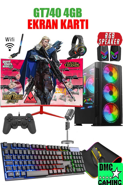 Dmc N13x(GTA 5) I5 3470 16gb Ram 1tb Hdd 256gb Ssd Gt740 4gb 23.8'' Oyuncu Masaüstü Bilgisayar