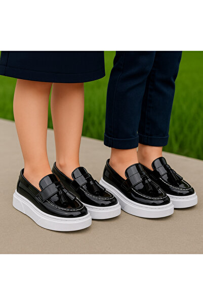 JOJO KIDS pantofi de scoala unisex pentru copii, pantofi clasici cu ciucuri, ...