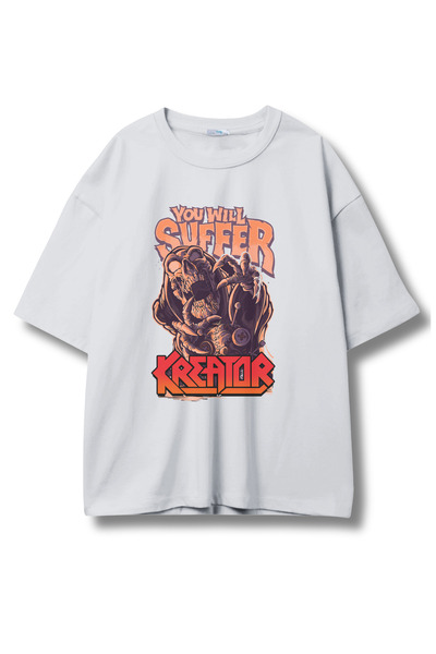 Fuddy Moda Unisex Kreator Štampano T-shirt , rok-metal muzika Štampano majica