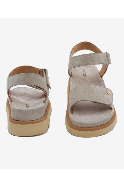 Greyder Women's Beige Suede Genuine Leather Sandals 5Y2Cs59253