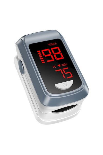 Choice gray HealthTree Bluetooth Fingertip Pulse Oximeter APP Control Blood Oxygen Saturation Monitor PI PR