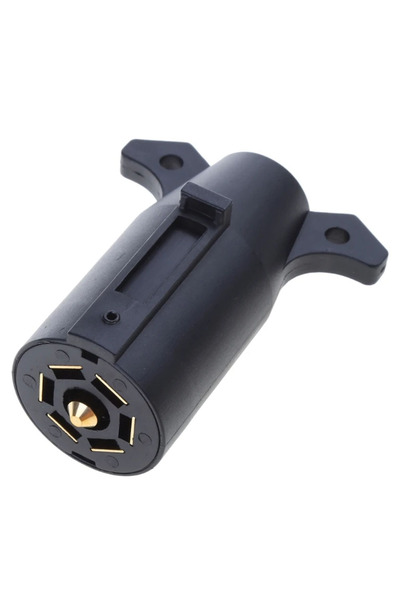 Choice American style 7-pin 7 Way Trailer Towing Blade Round Socket Plug Connector Adapter 12V 7 PIN Plu...