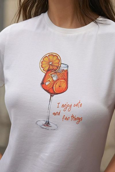 Hiccup Crew Neck Printed Slim Fit T-Shirt