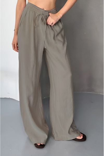 Feela Moda Women's Modal Woven Elastic Waist Palazzo Pants 2016