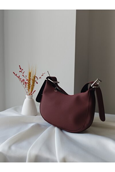 VivazzaLuxe حقيبة يد وكتف نسائية صغيرة من الجلد باللون الأحمر الداكن - موديل ...