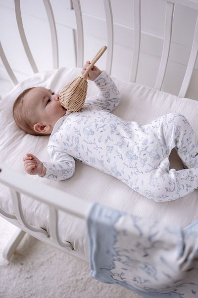 Atelier Babbi 3-Piece Newborn Set - Toile De Jouy / Blue