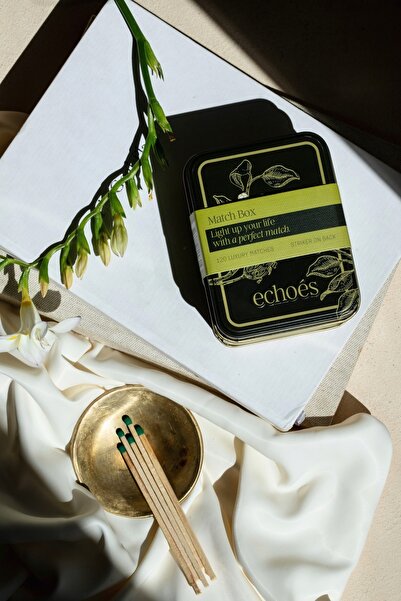 Echoes Candle & Scent Lab. Inhale Nature Teneke Kibrit Kutusu - 120 Adet Yeşi...