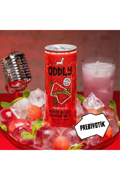 ODDLY Bu üçlü çok güçlü! Gaza gelmiş Turşu Suyu, Karpuz-Nane, Ananas-Mango Gazlı İçecek Kutu 250 ml 6 Adet