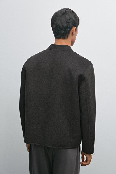 Massimo Dutti Çift katlı yün karışımlı bomber ceket