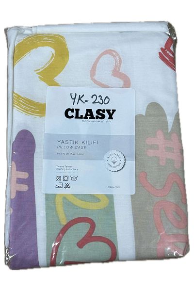 Clasy Ranforce 2 Pieces Pillow Case Children's Patterned Selfie