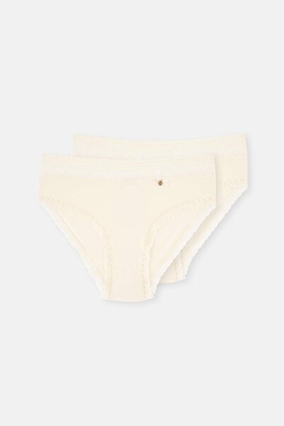 Dagi Ecru Micro Polyamide 2-Piece Brief