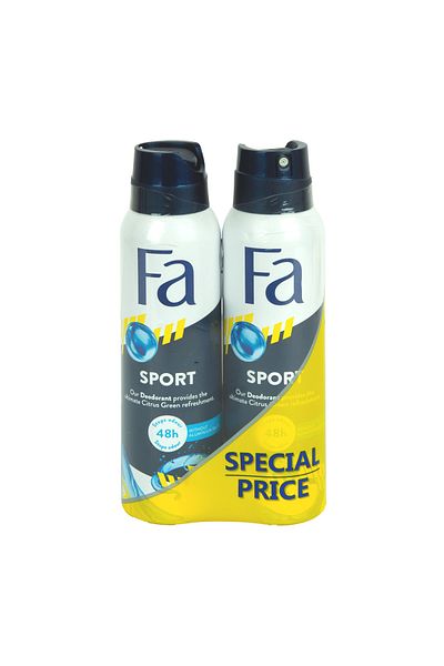 Fa Sport Deodorant Spray Value Pack – 2 x 150ml – Long-Lasting Freshness